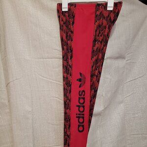 Adidas Women's large Workout Leggings, Yoga pants, Red